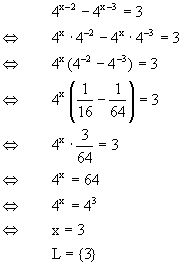 Lösung Exponentialgleichung