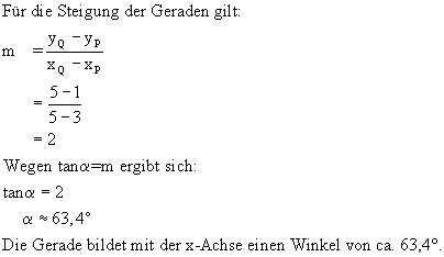 Koordinatengeometrie - Aufgabe 2 - Lösung