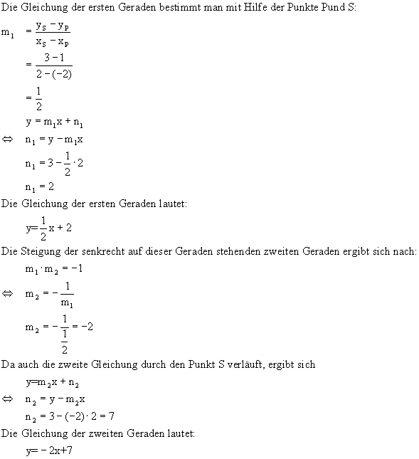 Koordinatengeometrie - Aufgabe 4 - Lsung