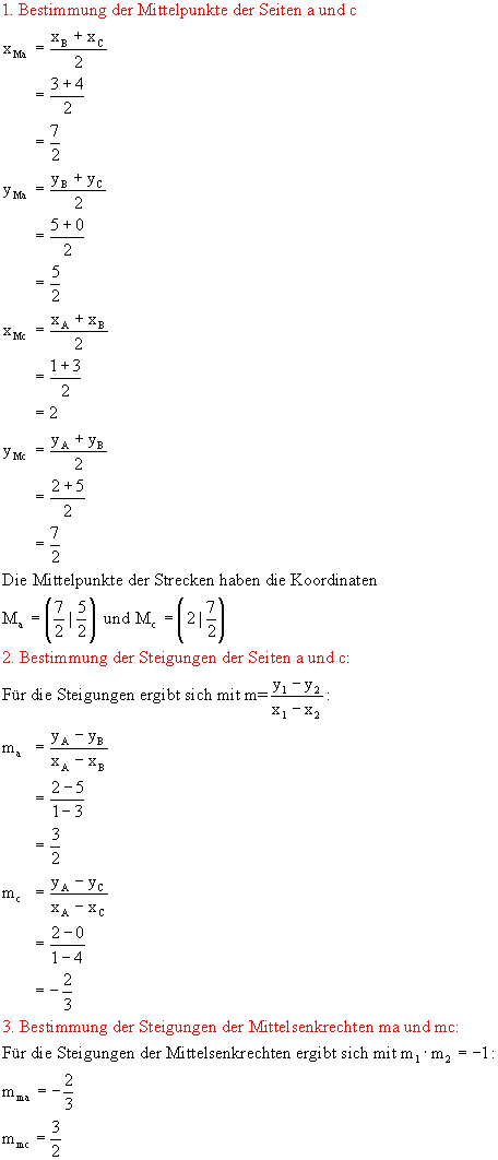 Koordinatengeometrie Aufgabe 5 Lsung Teil 1