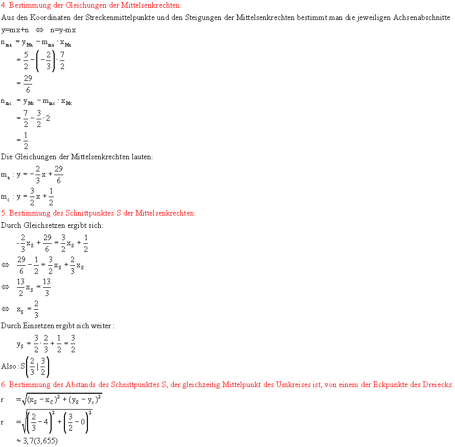 Koordinatengeometrie Aufgabe 5 Lsung Teil 2