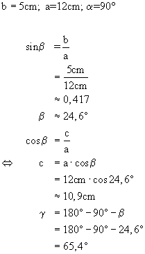 Trigonometrie bung Lsung 2