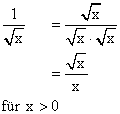 Quadratwurzelterme - Lsung