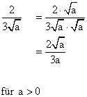 Quadratwurzelterme - Lsung