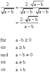 Quadratwurzelterme - Lsung