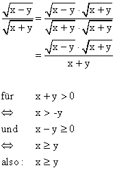 Quadratwurzelterme - Lsung