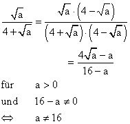 Quadratwurzelterme - Lsung