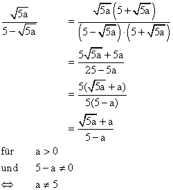Quadratwurzelterme - Lsung