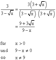 Quadratwurzelterme - Lsung