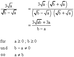 Quadratwurzelterme - Lsung