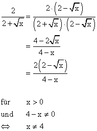 Quadratwurzelterme - Lsung