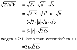 Quadratwurzelterme - Lsung