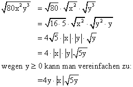 Quadratwurzelterme - Lsung