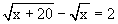 Quadratwurzelgleichung - bung 5